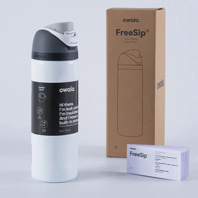 24 oz Insulated Stainless Steel Water Bottle with Dual-Sip Lid and Carry Handle for Sports, Gym, Hiking & Everyday Hydration | Thomler