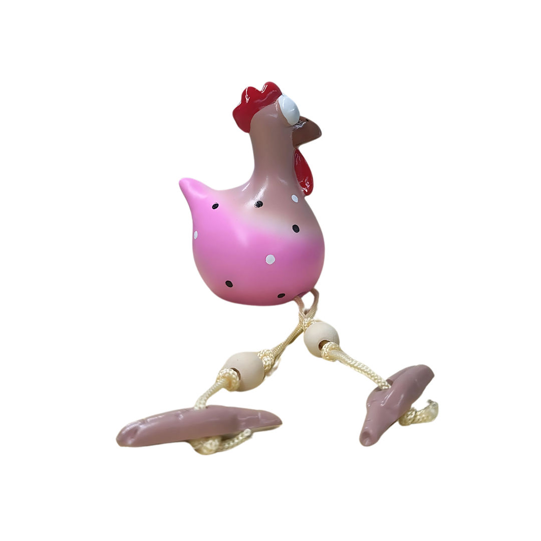 Metal Rooster Yard Stake with Wind-Blown Legs for Garden & Patio Decor | Thomler