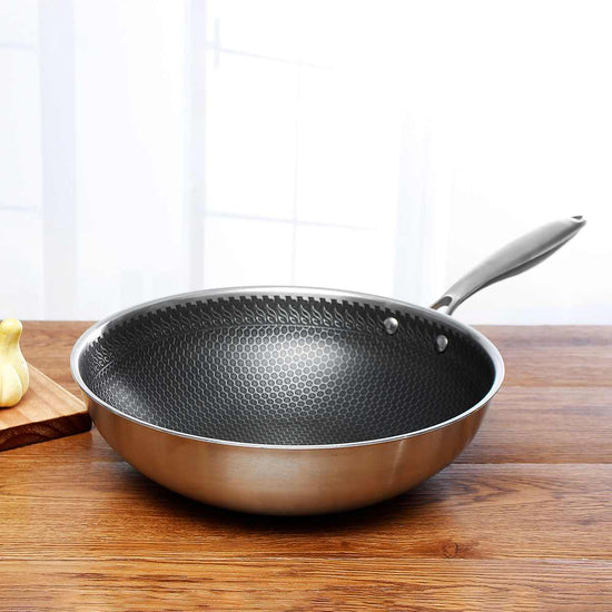 Stainless Steel Nonstick Frying Pan 11 Inch for Gas Induction Electric Ceramic Stovetops Dishwasher Safe | Thomler