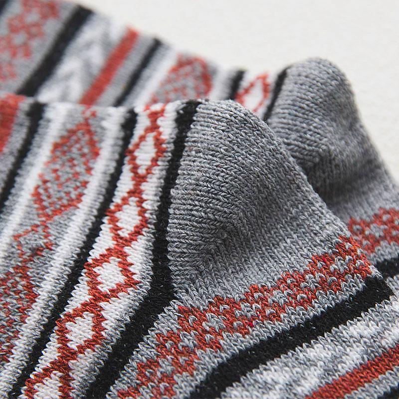 Thick Wool Blend Crew Socks for Winter – Insulated Thermal Socks with Traditional Nordic Patterns for Men & Women | Thomler