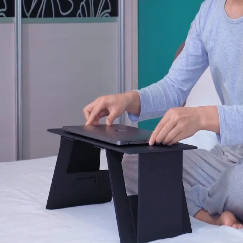 Foldable Laptop Desk – Ultra-Slim Portable Work Surface for Bed, Couch & Travel | Lightweight Study Tray with Stable Support | Thomler