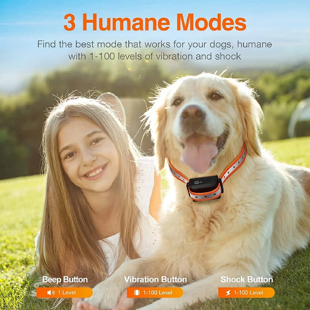 Remote Dog Training Collar with Sound, Vibration & Correction – 3300 ft Range, Waterproof, Rechargeable for Small to Large Dogs 4-120 lb | Thomler