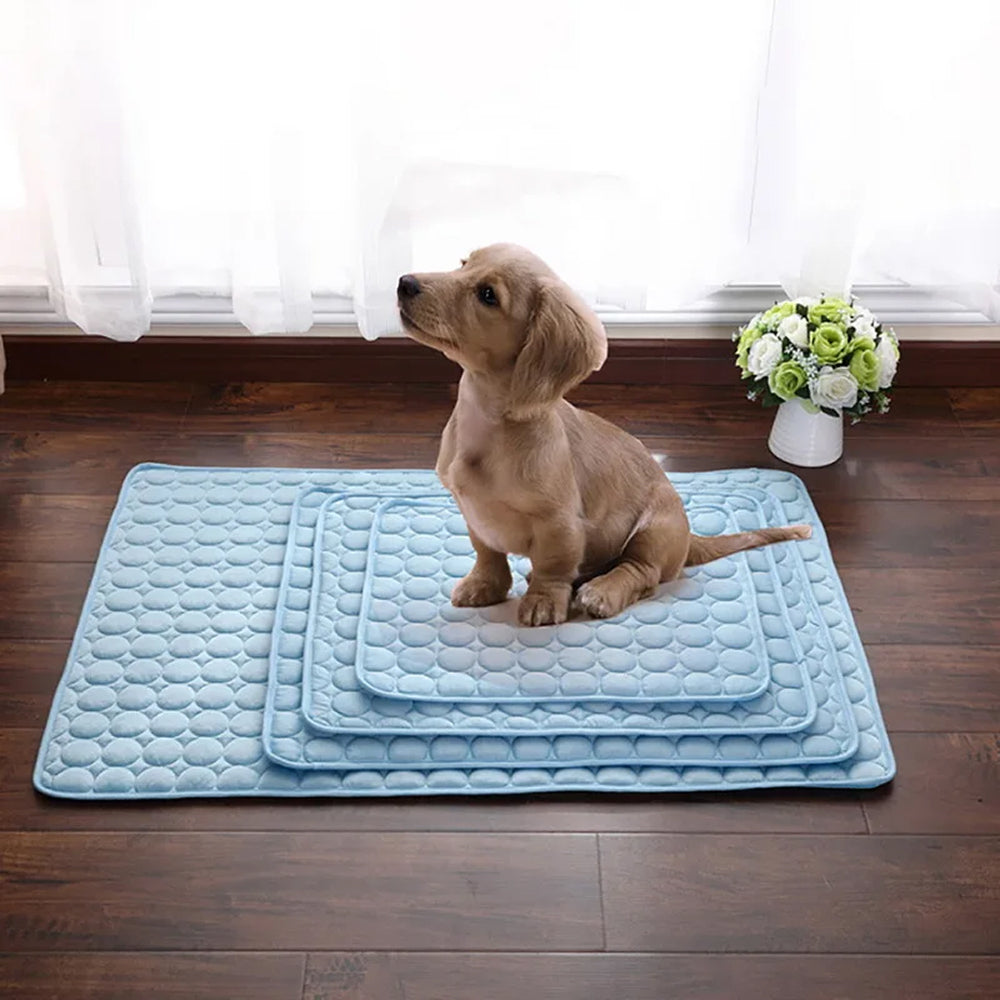Self-Cooling Dog Mat | Gel-Free Heat Relief Pad for Summer | Machine Washable | 6 Sizes for Small to Large Dogs | Thomler