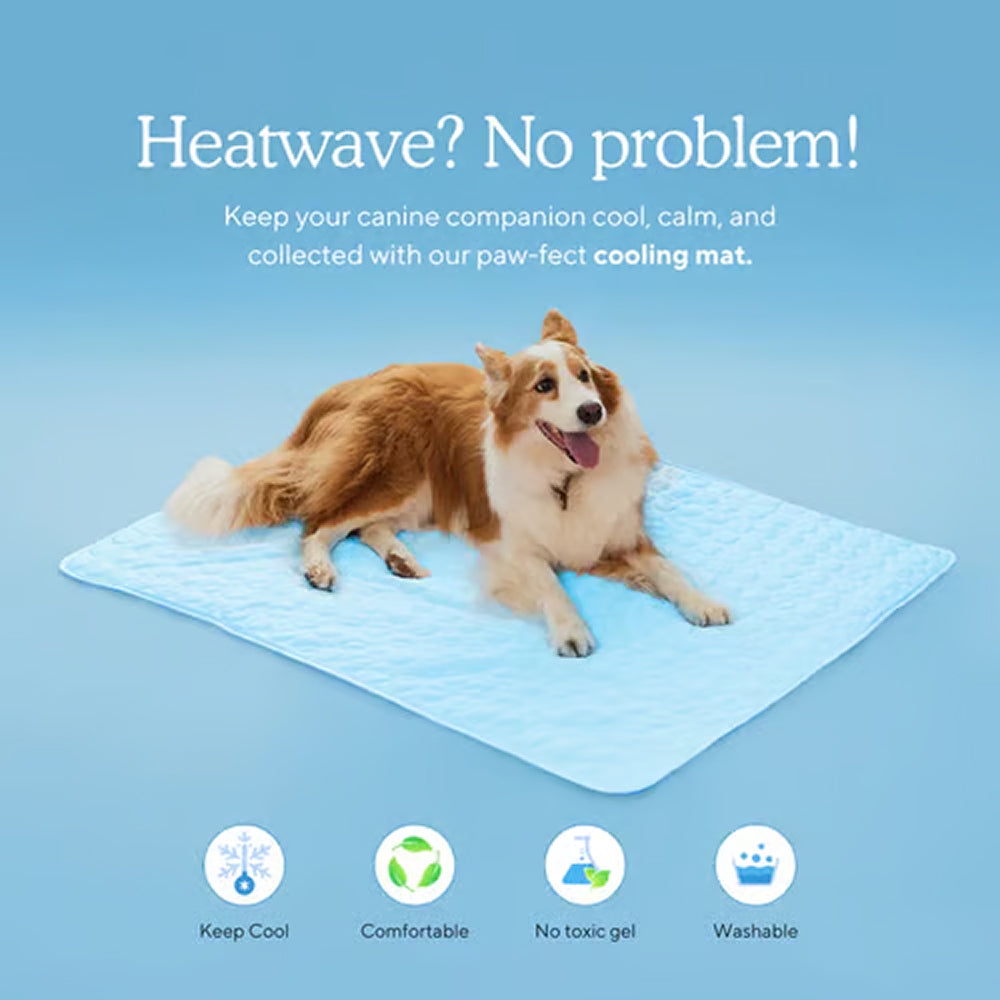 Self-Cooling Dog Mat | Gel-Free Heat Relief Pad for Summer | Machine Washable | 6 Sizes for Small to Large Dogs | Thomler