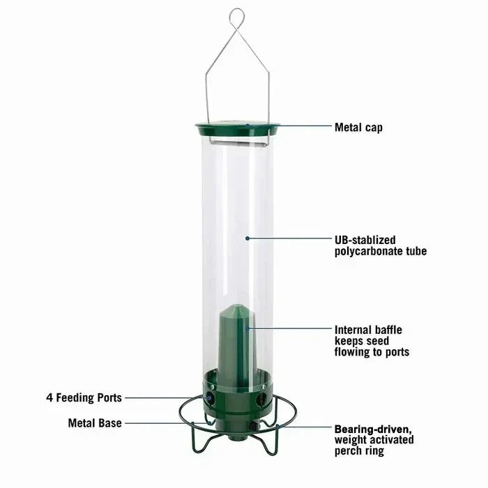 Rotating Bird Feeder with Weight-Activated Spinning Perch for Outdoor Backyard Wildlife Feeding Station | Thomler