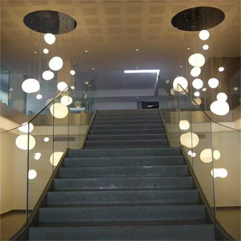 Pendant Light Hand Blown Glass 32.0 cm White Dining Room Kitchen Island Hanging Ceiling Lamp Frosted Satin Shade | Thomler