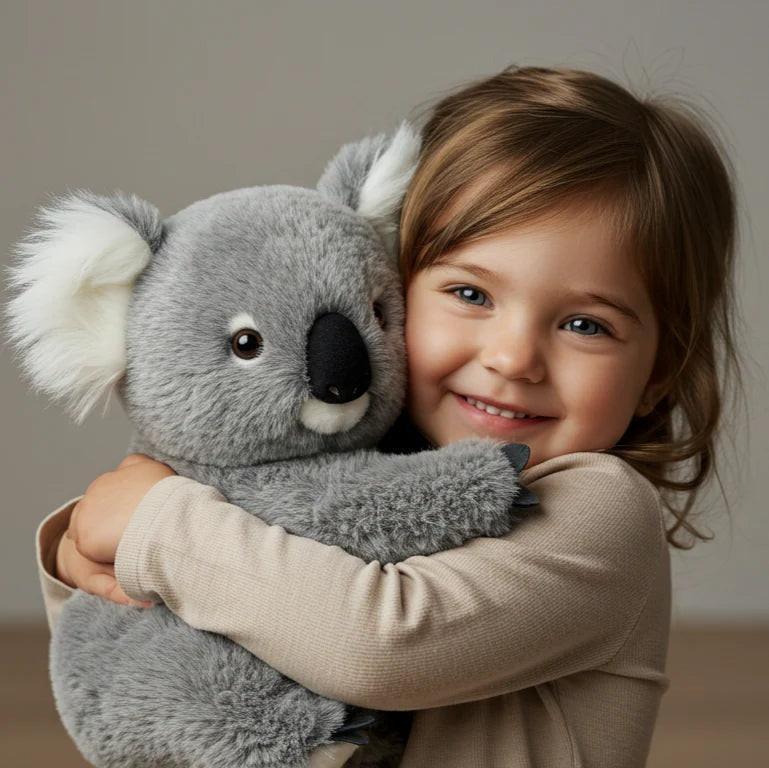 Plush Koala Stuffed Animal for Comfort & Sleep | Soft Gray Cuddle Toy for Kids & Adults | Calming Sensory Companion | Thomler