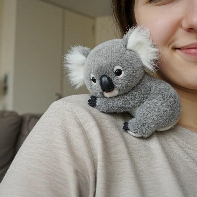 Plush Koala Stuffed Animal for Comfort & Sleep | Soft Gray Cuddle Toy for Kids & Adults | Calming Sensory Companion | Thomler