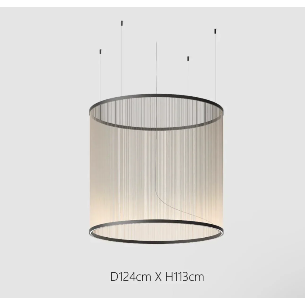 Pendant Light Fabric Shade Built In LED Multi Pendant Dining Room Kitchen Island Hanging Ceiling Lamp | Thomler