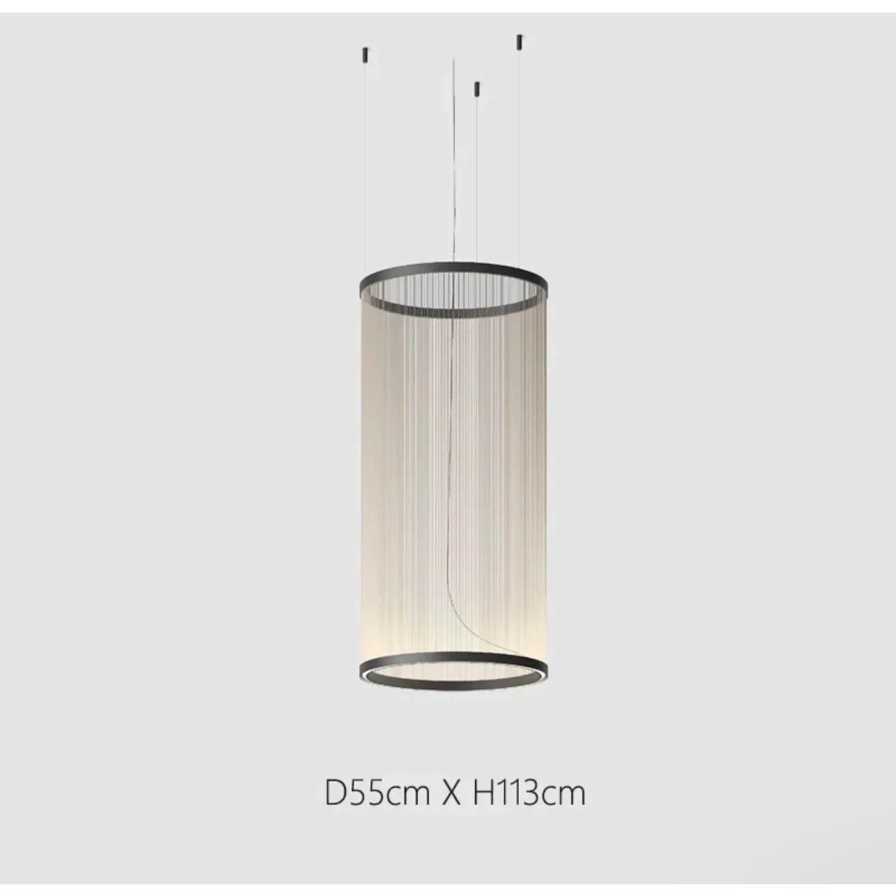 Pendant Light Fabric Shade Built In LED Multi Pendant Dining Room Kitchen Island Hanging Ceiling Lamp | Thomler