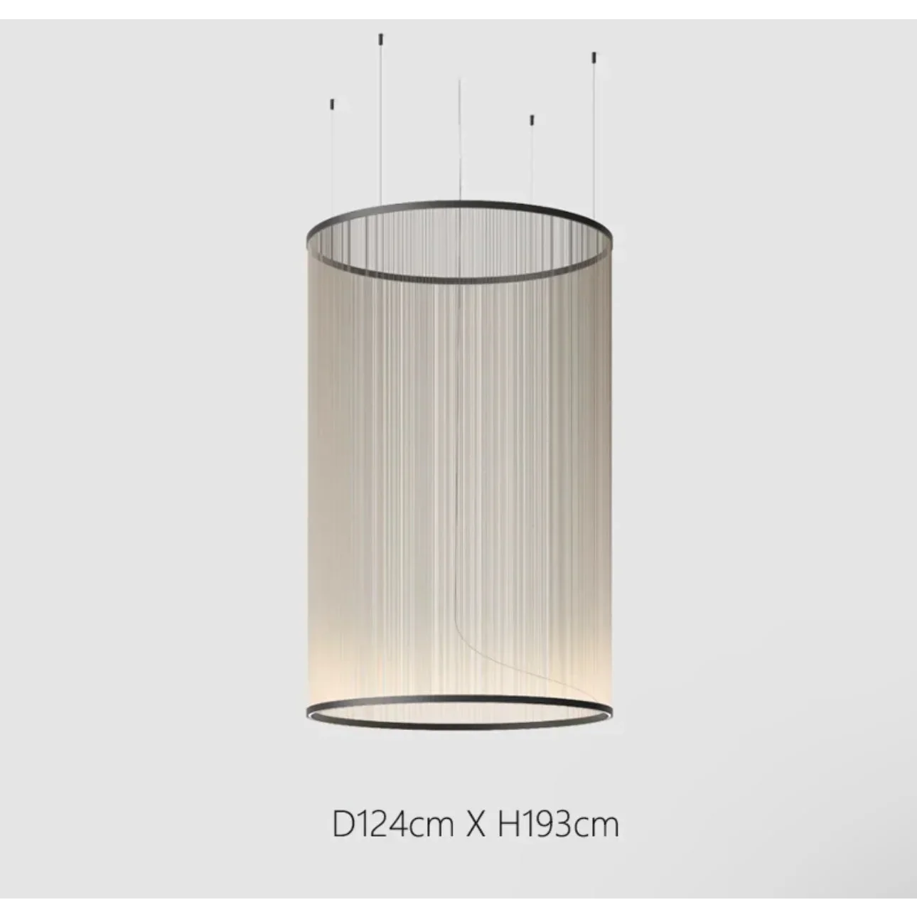 Pendant Light Fabric Shade Built In LED Multi Pendant Dining Room Kitchen Island Hanging Ceiling Lamp | Thomler