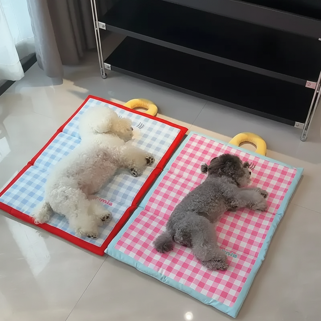 Cooling Pet Pad for Dogs & Cats – Foldable Travel Bed Mat for Summer Comfort | Thomler