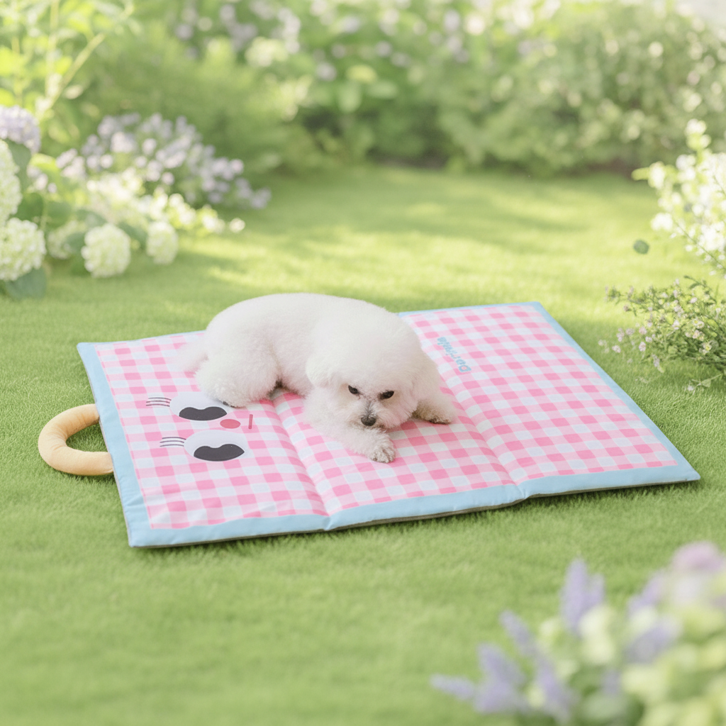 Cooling Pet Pad for Dogs & Cats – Foldable Travel Bed Mat for Summer Comfort | Thomler