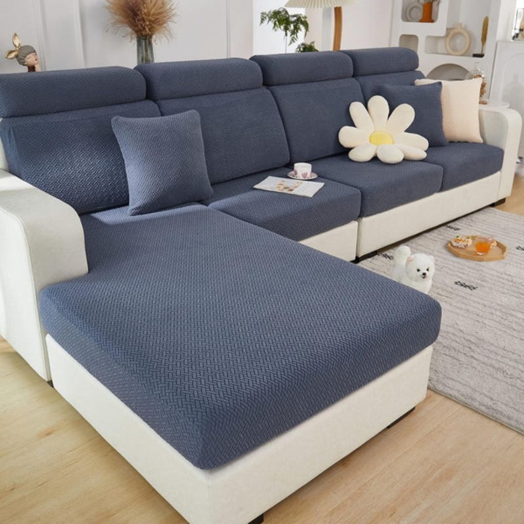 Stretchable Couch Slipcover for Pets – Machine Washable Furniture Protector for Living Room Sofas, Armchairs & Sectionals – 1-4 Seat | Thomler