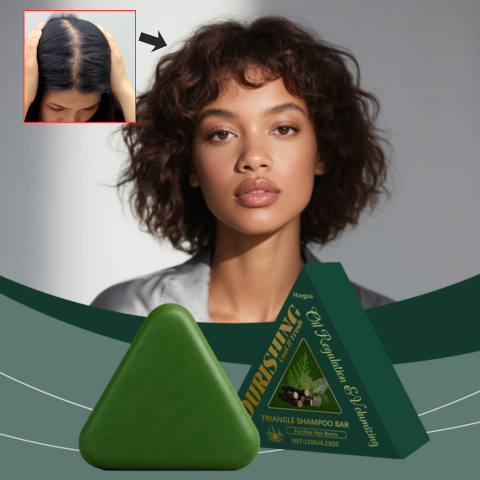 Herbal Shampoo Bar for Thicker Fuller Hair — Natural Plant Extract Cleanser for Volume Density Shine — Solid Soap Alternative for Thinning | Thomler