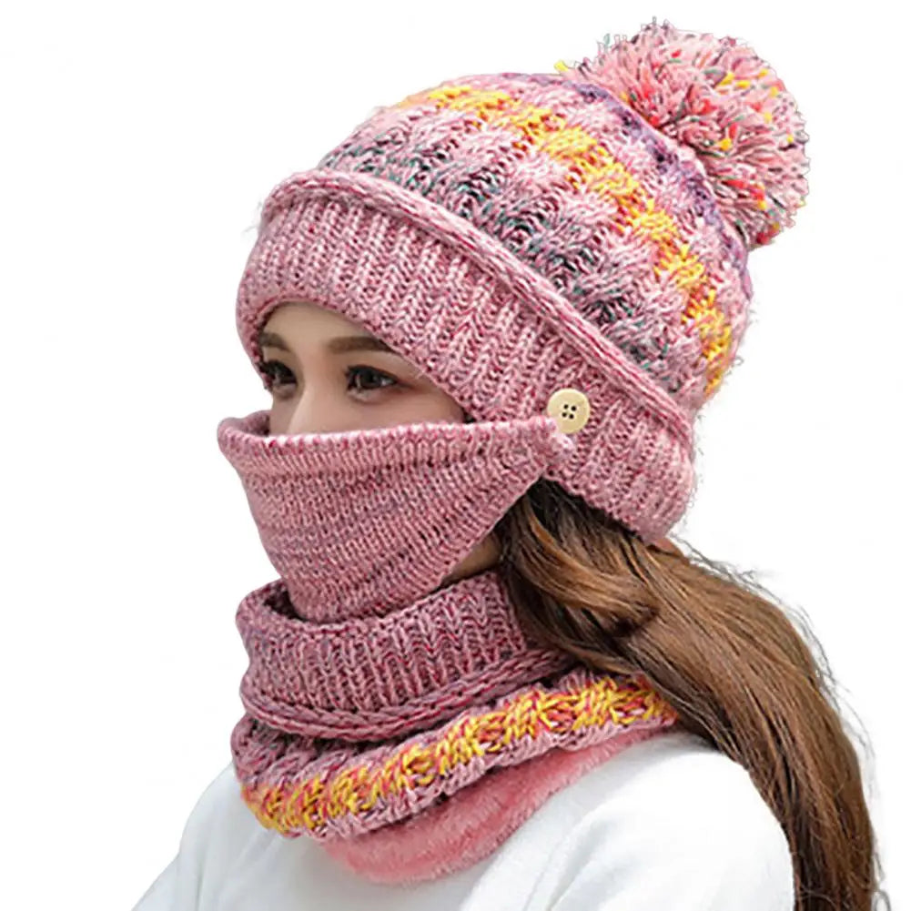 Winter Beanie and Neck Warmer Combo with Fleece Interior and Removable Shield | Thomler