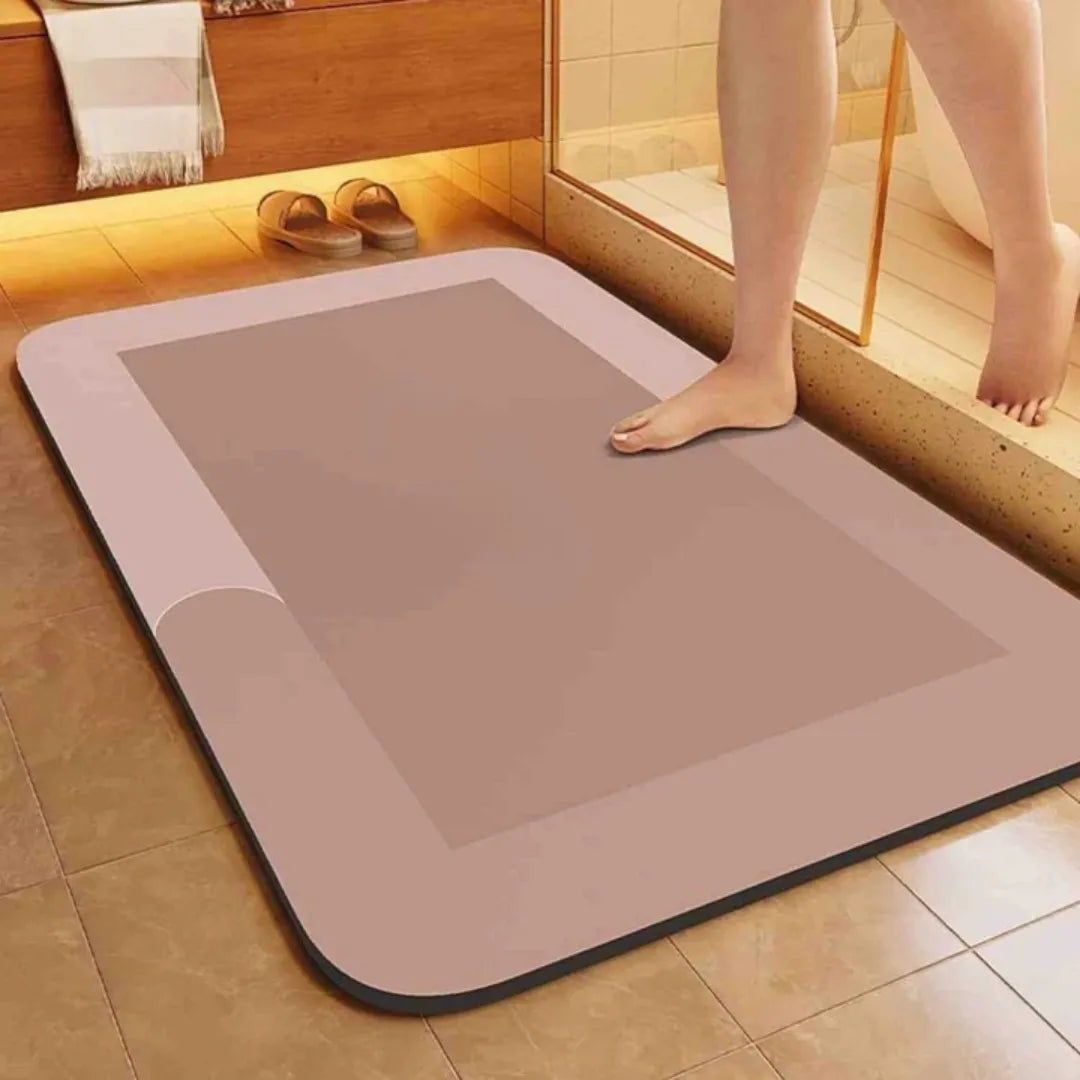 Quick-Dry Non-Slip Bath Mat with Moisture-Wicking Core for Bathroom, Shower & Toilet | Thomler