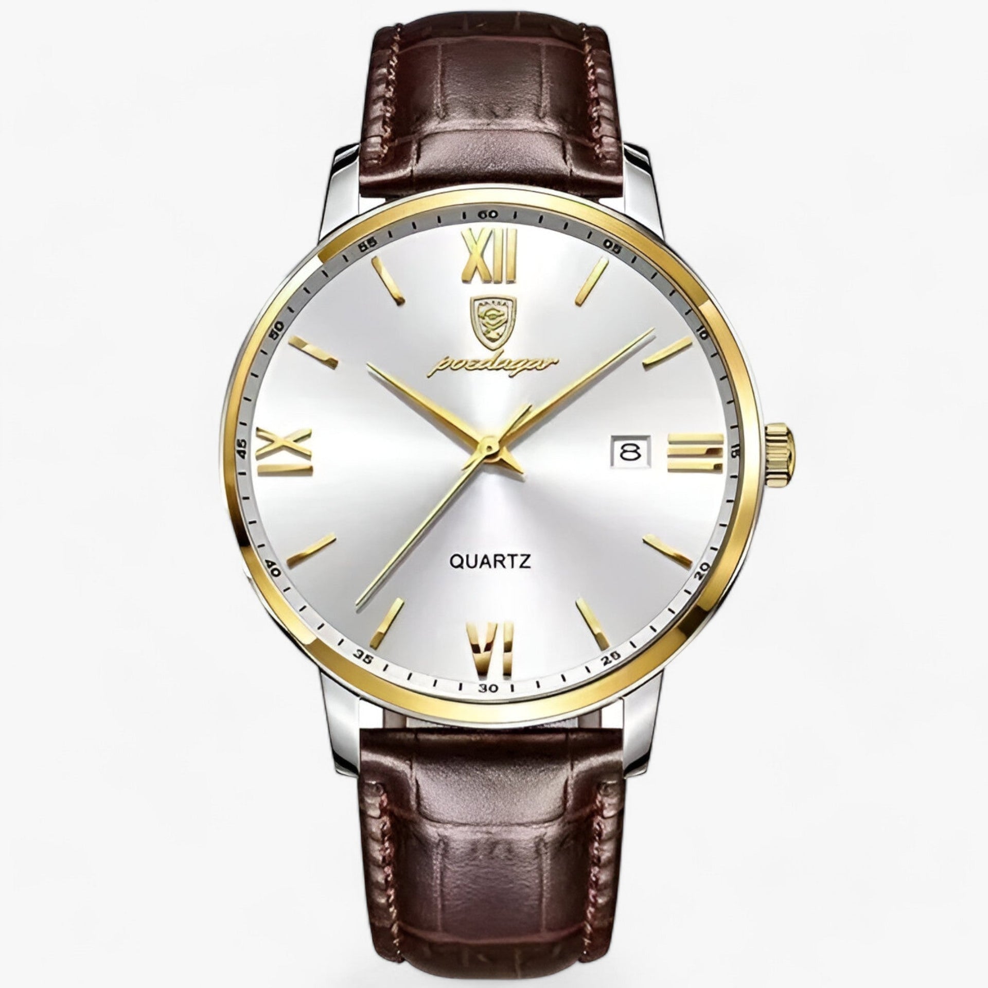 Men's Quartz Watch with Genuine Leather Band – Dress Timepiece for Business & Formal Wear | Thomler