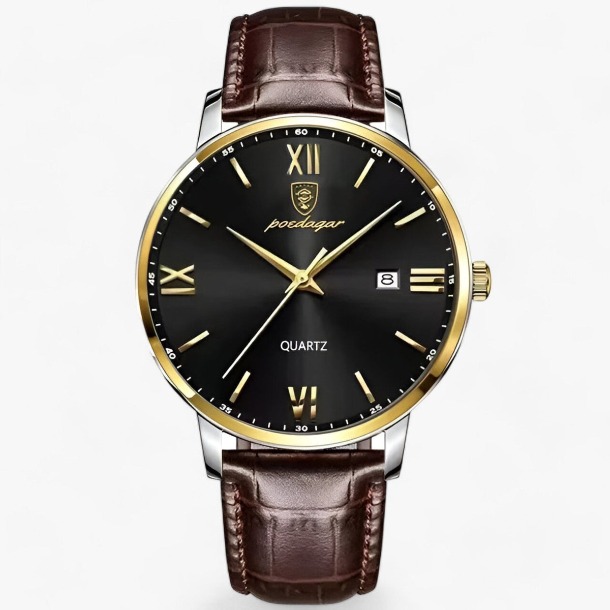 Men's Quartz Watch with Genuine Leather Band – Dress Timepiece for Business & Formal Wear | Thomler