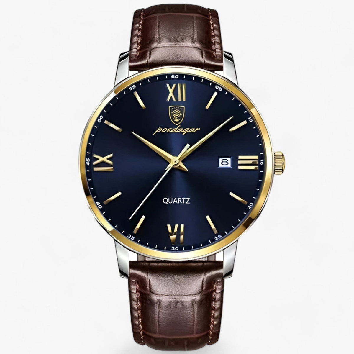 Men's Quartz Watch with Genuine Leather Band – Dress Timepiece for Business & Formal Wear | Thomler