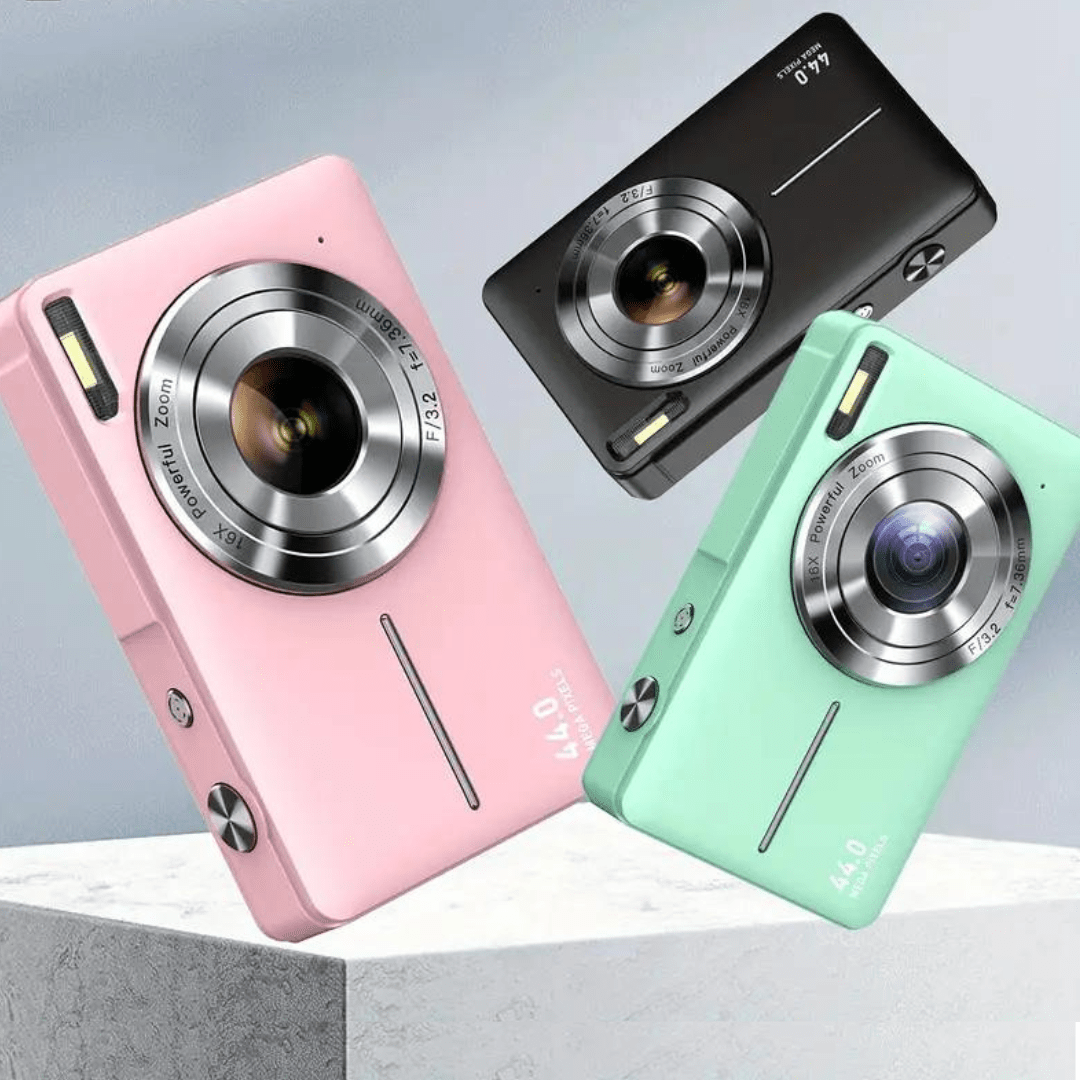 Compact Digital Camera 1080p HD Video & Photos Retro Style Lightweight Point-and-Shoot Auto Settings Instant Preview Travel Party Everyday | Thomler