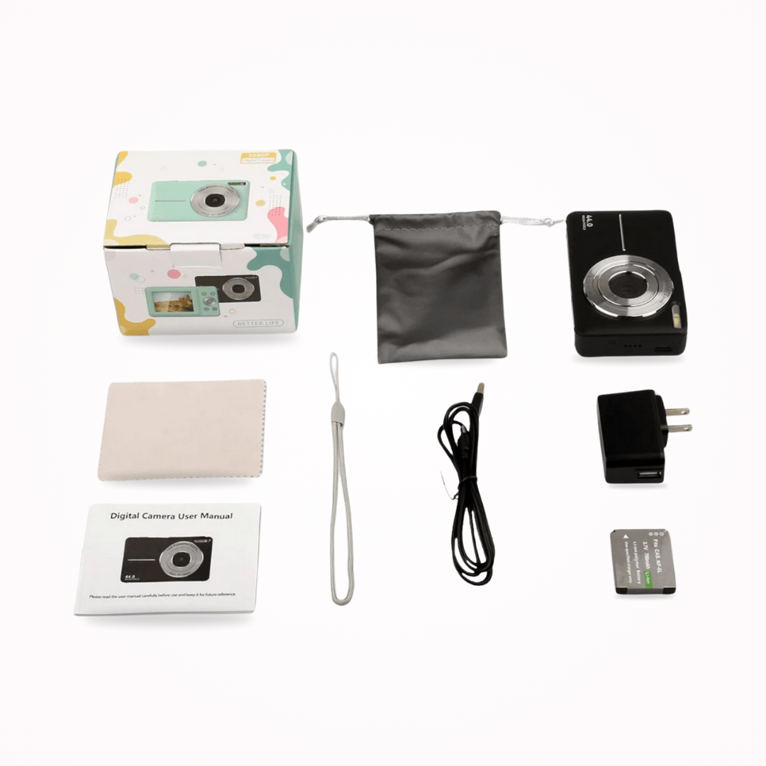 Compact Digital Camera 1080p HD Video & Photos Retro Style Lightweight Point-and-Shoot Auto Settings Instant Preview Travel Party Everyday | Thomler