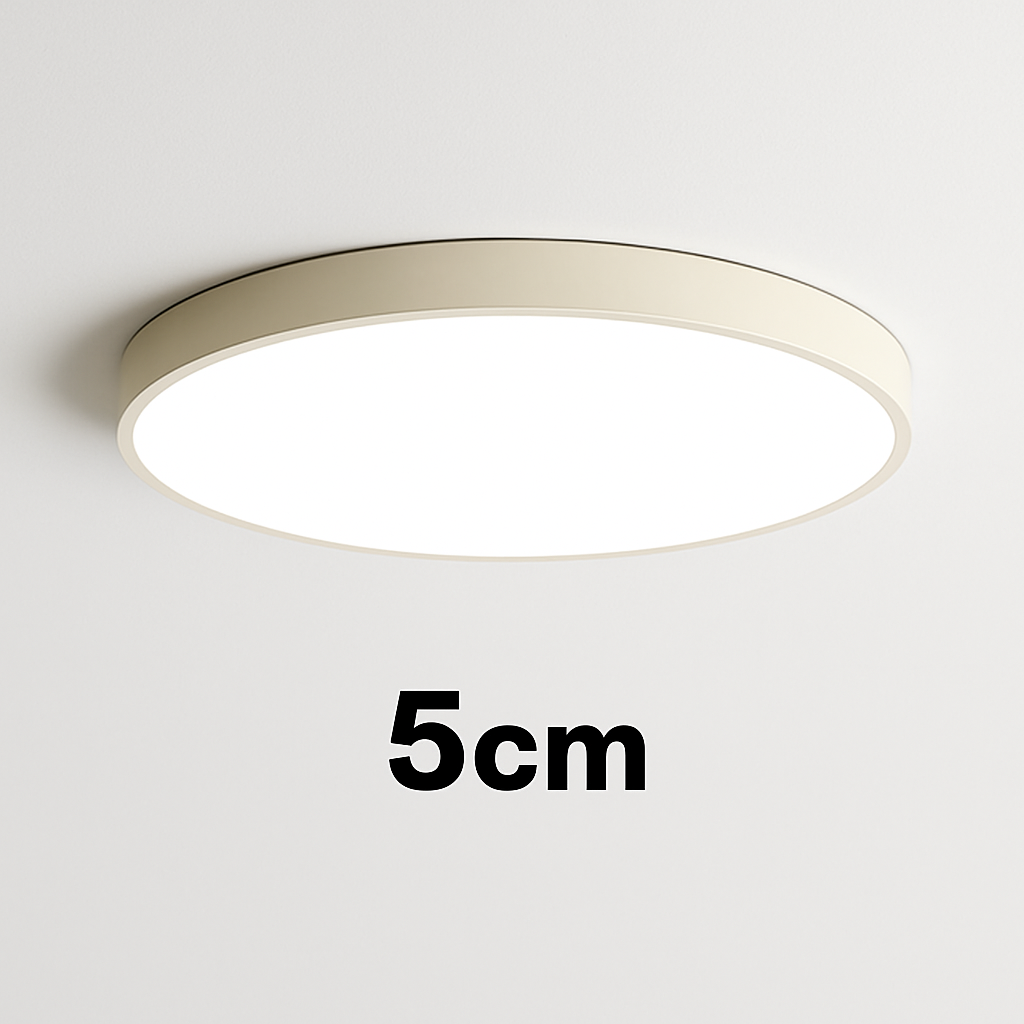 Ceiling Light Iron Frosted Glass 60.0 cm Black White Dimmable Living Room Bedroom Kitchen Ultra Flat LED Ceiling Lamp | Thomler