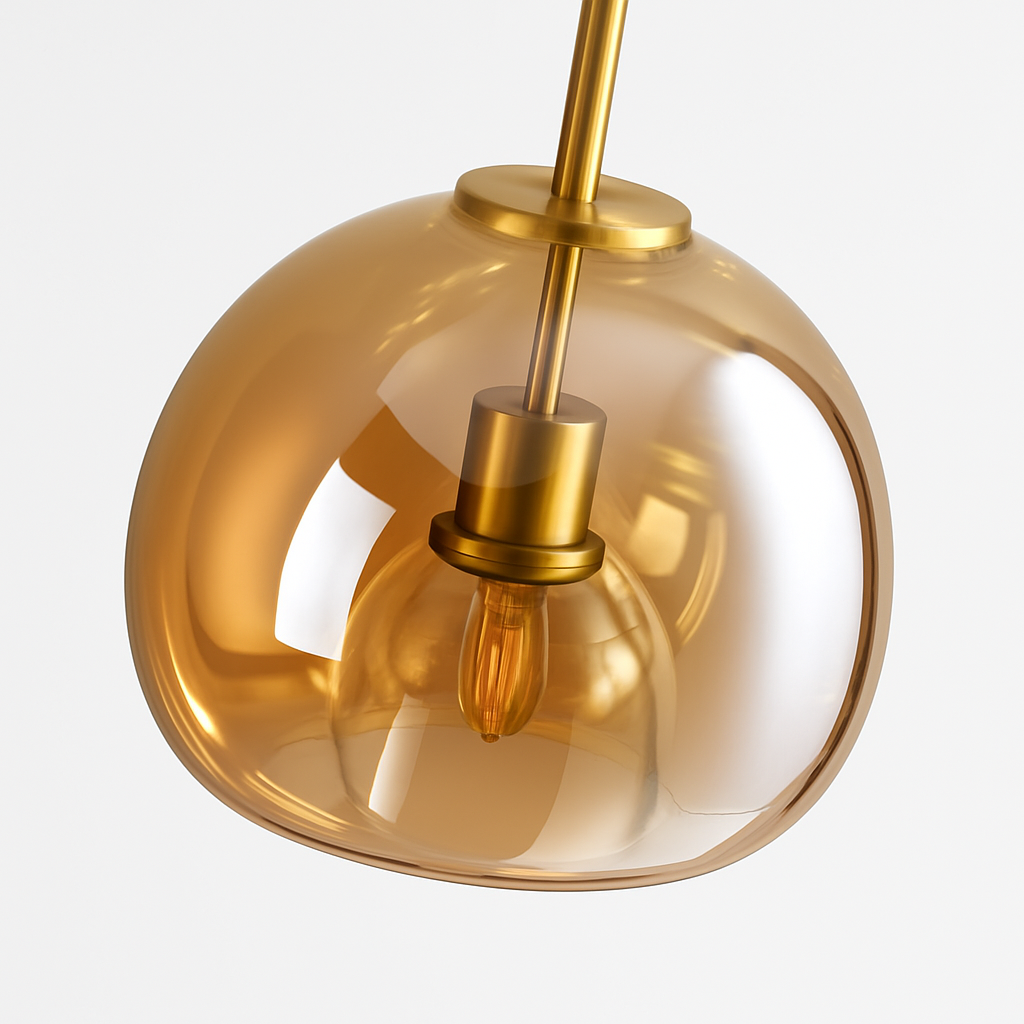 Decorative LED Flush Mount Light with Tinted Glass Globe for Bedroom Hallway Kitchen Dining | Surface Mount Fixture | E27 Bulb Included | Thomler