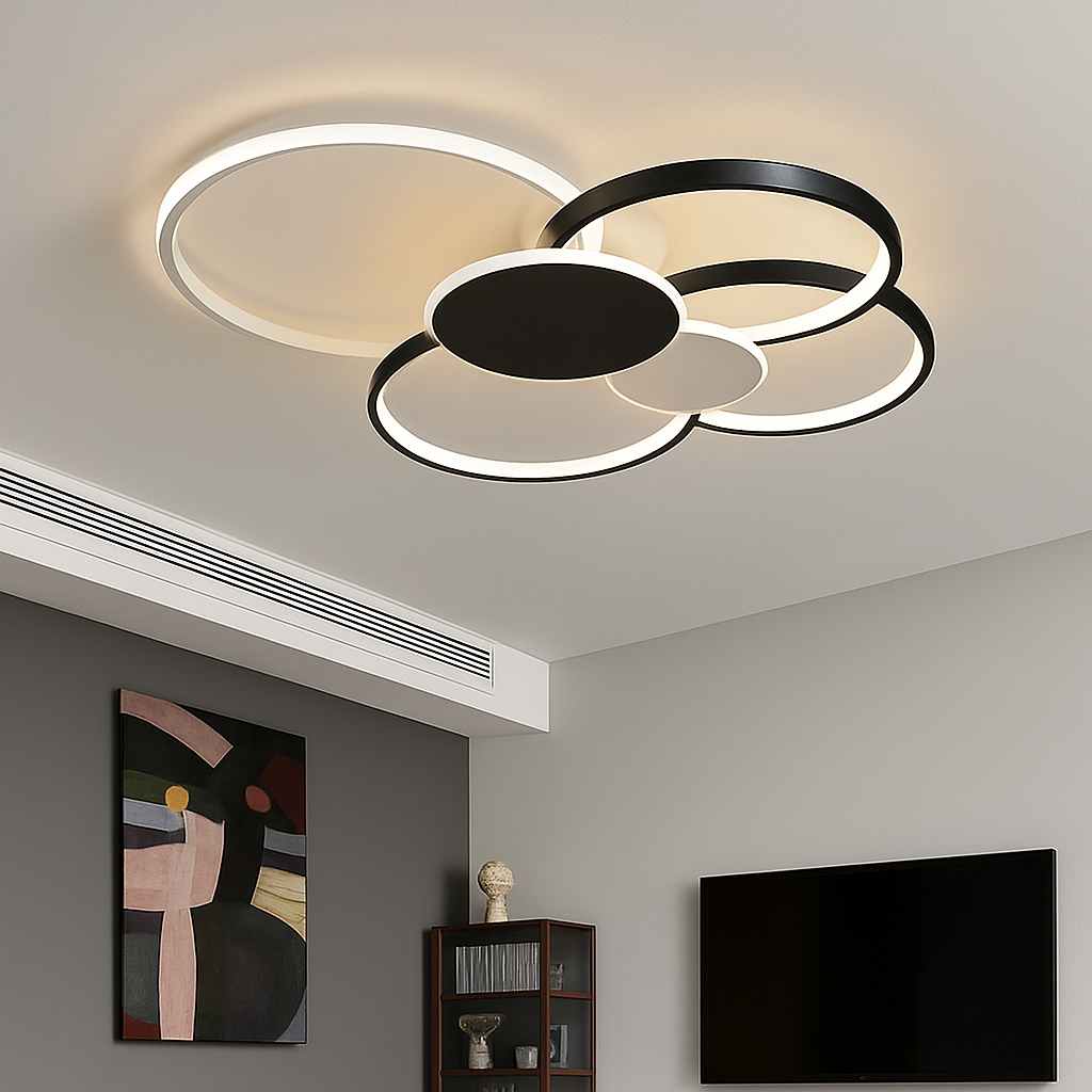 Dimmable LED Flush Mount Ceiling Light with Remote Control - Ultra-Slim Aluminum Design for Bedroom, Living Room & Kitchen | Thomler