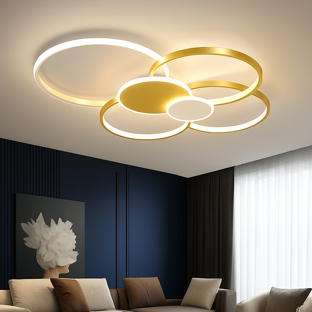 Dimmable LED Flush Mount Ceiling Light with Remote Control - Ultra-Slim Aluminum Design for Bedroom, Living Room & Kitchen | Thomler