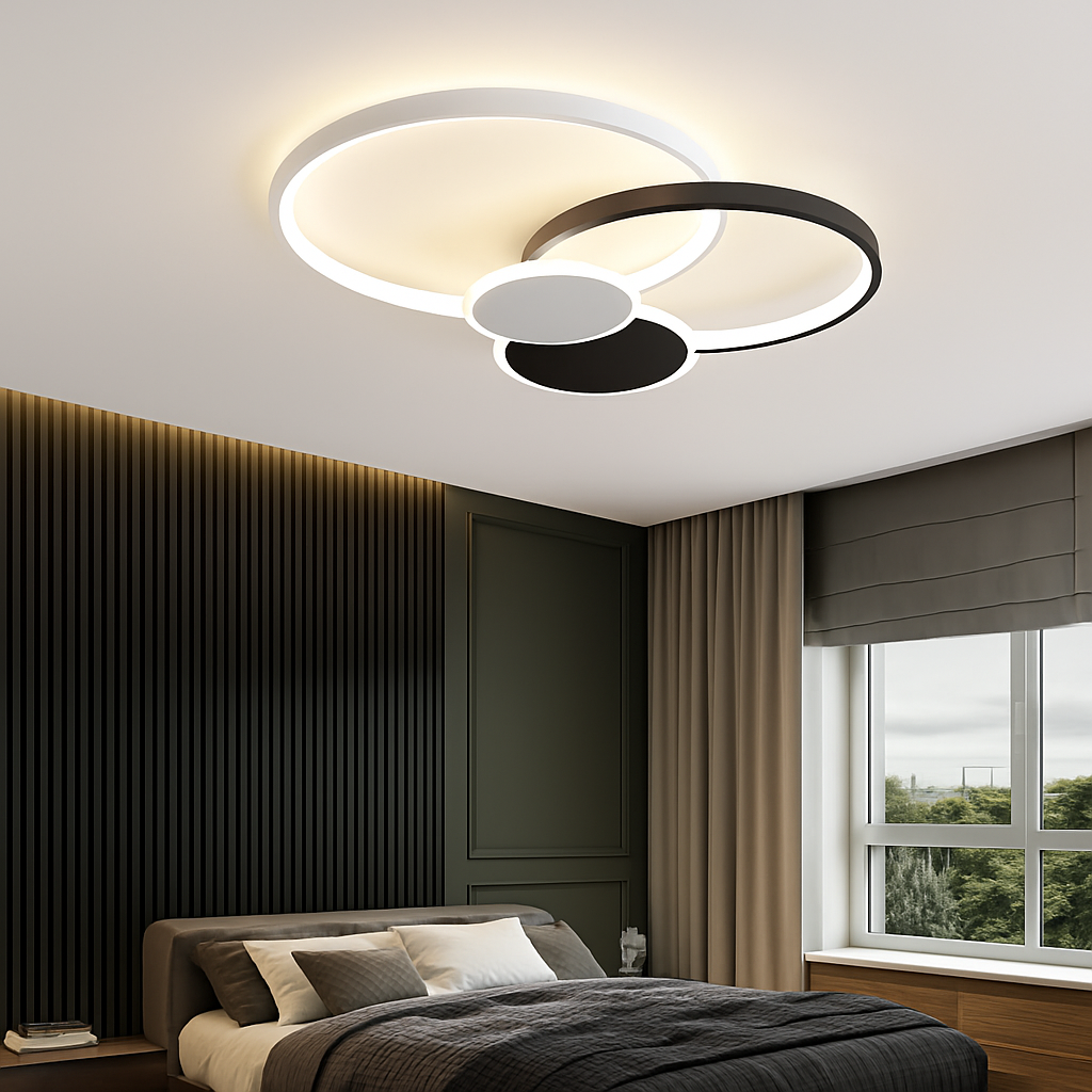 Dimmable LED Flush Mount Ceiling Light with Remote Control - Ultra-Slim Aluminum Design for Bedroom, Living Room & Kitchen | Thomler