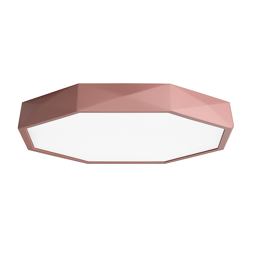 Octagon LED Flush Mount Ceiling Light – Ultra-Slim Modern Fixture with Integrated LEDs for Bedroom, Living Room & Hallway | Thomler