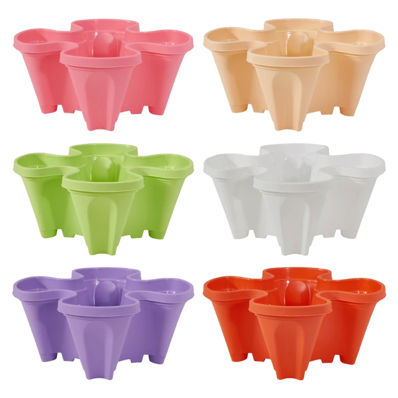 Vertical Stacking Planter Pots Tower for Herbs Strawberries Flowers Self-Watering Space-Saving Garden Container for Balcony Patio Indoor | Thomler