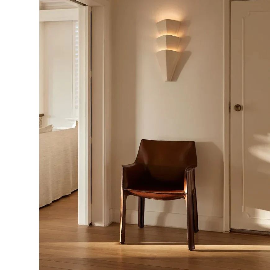 Wall Lamp Plaster 22.4 in Sculptural Warm White Bedroom Hallway Minimalist Sconce Lighting Fixture | Thomler