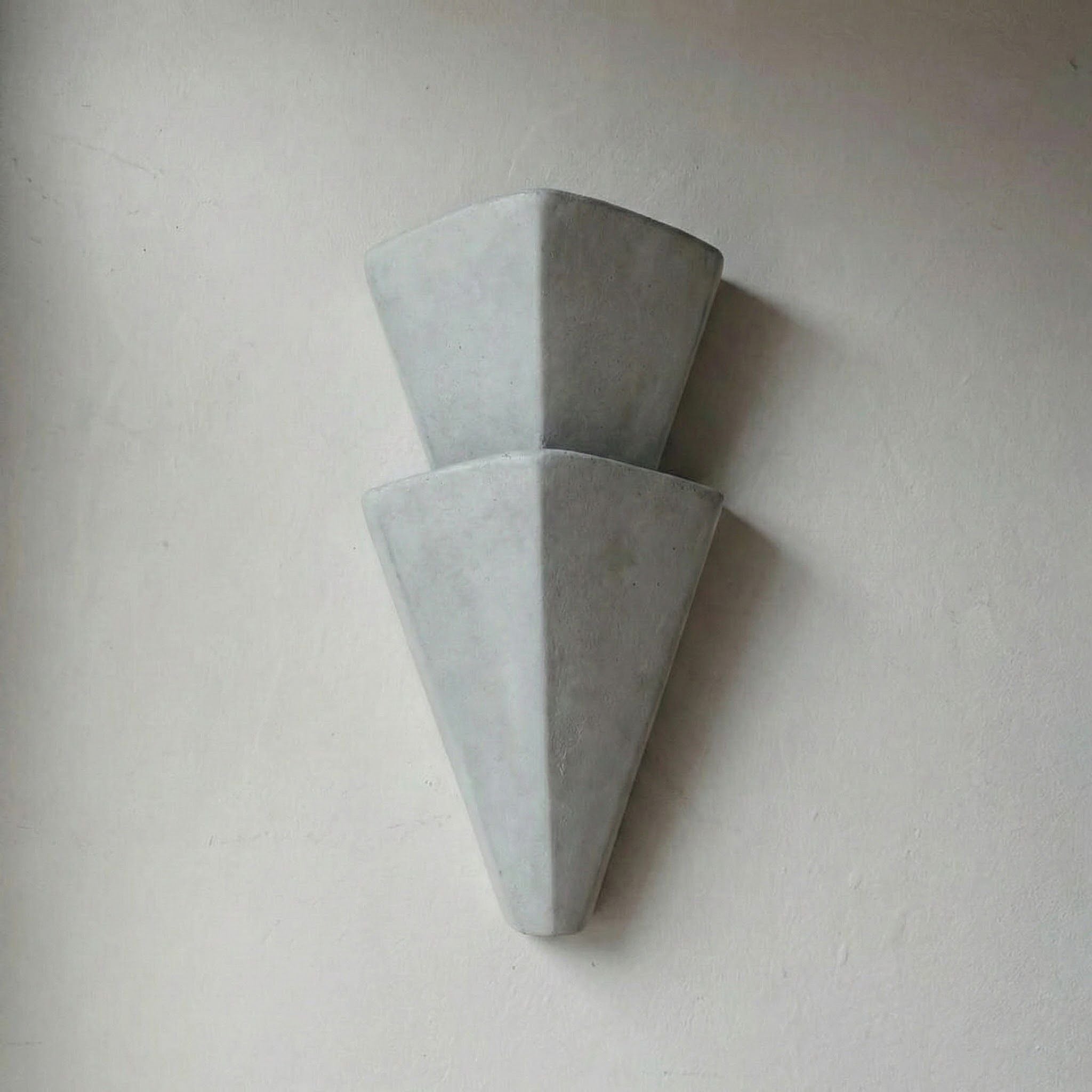 Wall Lamp Plaster 22.4 in Sculptural Warm White Bedroom Hallway Minimalist Sconce Lighting Fixture | Thomler