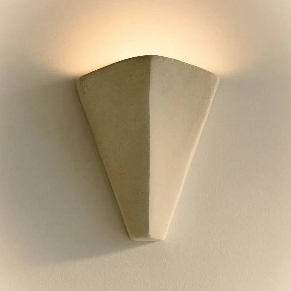 Wall Lamp Plaster 22.4 in Sculptural Warm White Bedroom Hallway Minimalist Sconce Lighting Fixture | Thomler