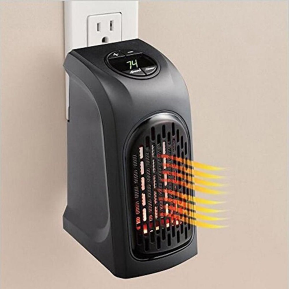 Compact Wall-Plug Space Heater with Digital Temperature Display & Ceramic Elements | Thomler