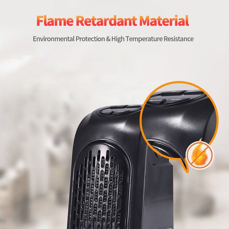 Compact Wall-Plug Space Heater with Digital Temperature Display & Ceramic Elements | Thomler