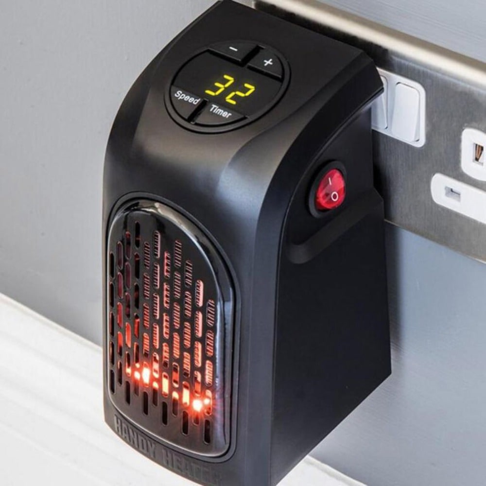 Compact Wall-Plug Space Heater with Digital Temperature Display & Ceramic Elements | Thomler