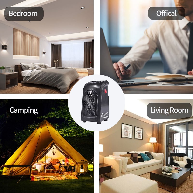 Compact Wall-Plug Space Heater with Digital Temperature Display & Ceramic Elements | Thomler