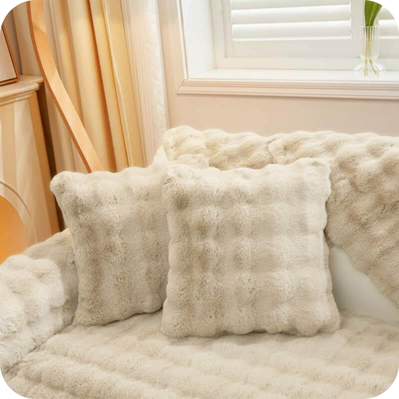 Soft Plush Furniture Throws for Sofas & Chairs – Winter Couch Protectors with Non-Slip Backing | Thomler