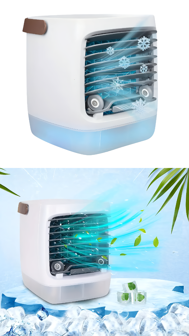 Portable Evaporative Personal Air Cooler – USB Rechargeable Desktop Fan with Adjustable Speed & Quiet Operation for Home, Office & Travel | Thomler