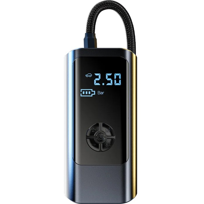 Portable Tire Inflator with Rechargeable Battery – Digital 150 PSI Auto Shutoff Air Pump for Car, Bike, Motorcycle | Thomler