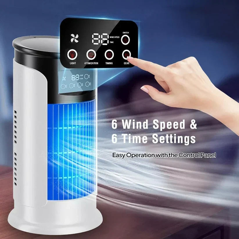 Personal Evaporative Cooler with Humidifier 5-in-1 Compact Floor Standing Unit 18W Quiet Desktop Cooling Fan for Home Office Bedroom Dorm | Thomler