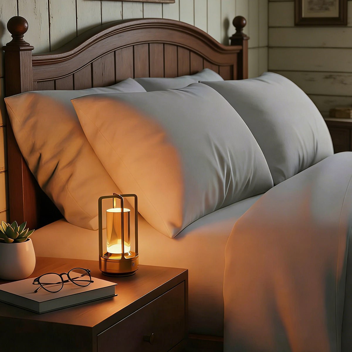 USB Rechargeable LED Accent Light with Touch Control & 3 Brightness Levels for Nightstand, Bedroom, Outdoor Camping | Thomler