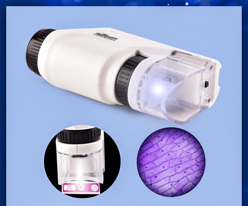Handheld Kids Microscope 60X-120X Magnification with LED Light for Science Learning and Exploration | Thomler