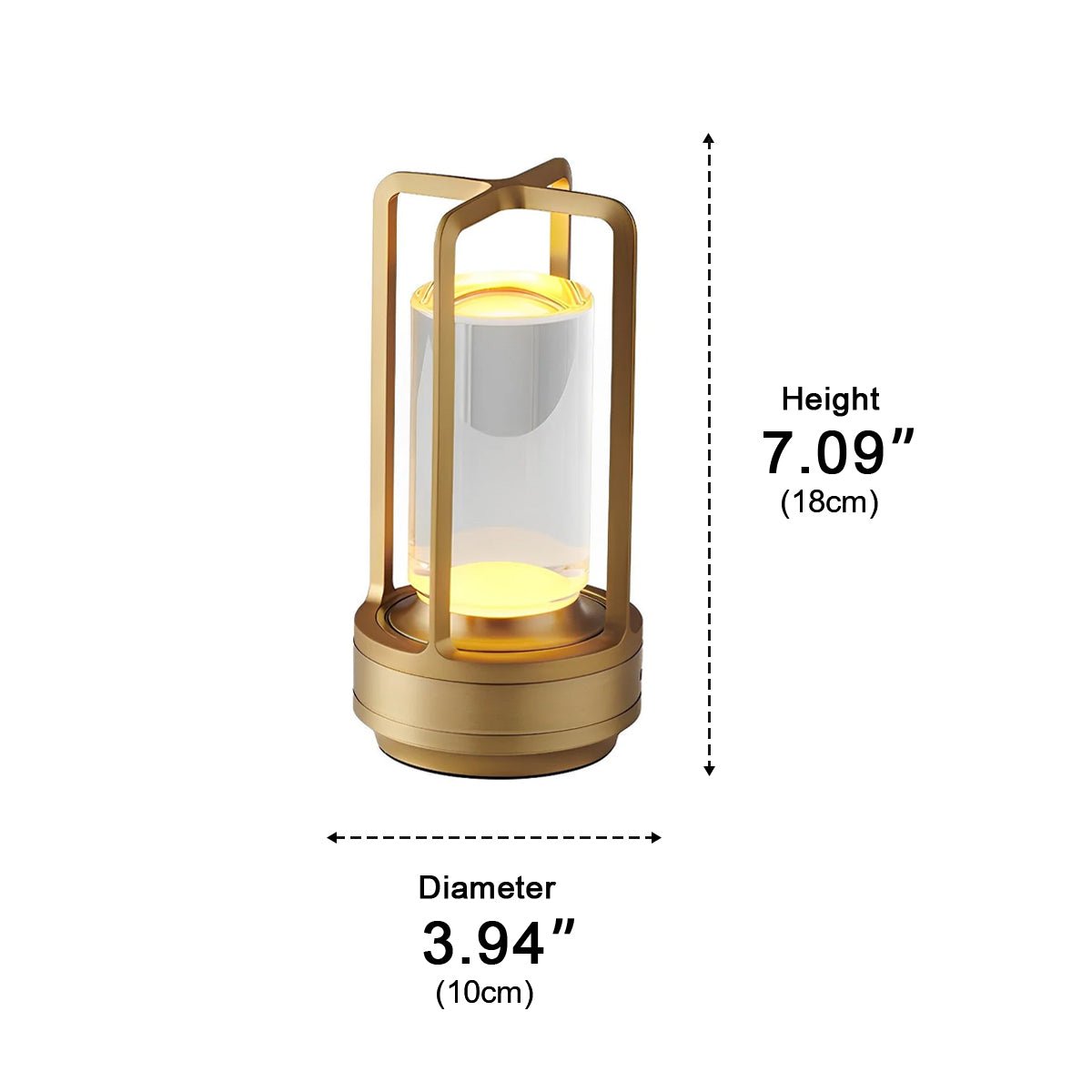 USB Rechargeable LED Accent Light with Touch Control & 3 Brightness Levels for Nightstand, Bedroom, Outdoor Camping | Thomler