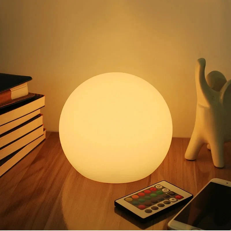 Rechargeable LED Orb Lamp with Remote Control – 16-Color Mood Light for Bedroom, Living Room & Office | Thomler