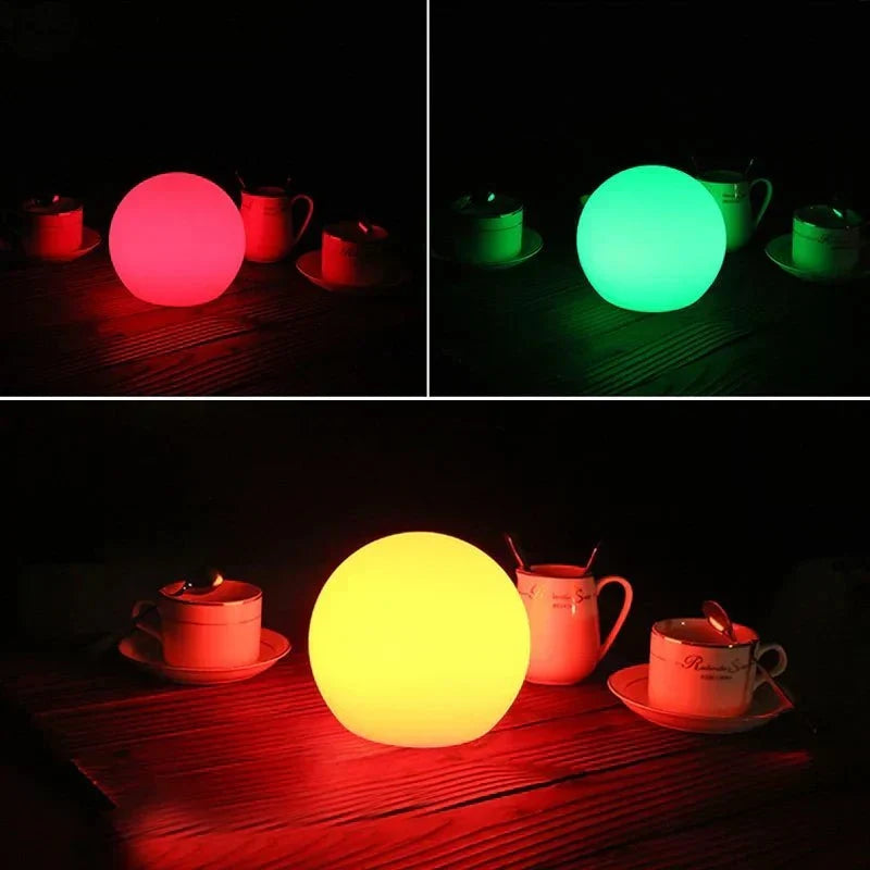 Rechargeable LED Orb Lamp with Remote Control – 16-Color Mood Light for Bedroom, Living Room & Office | Thomler