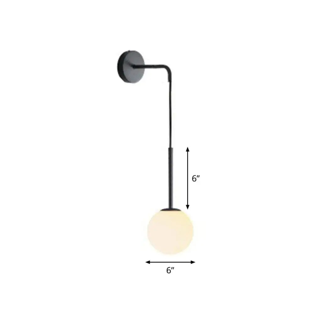 Contemporary Globe Sconce – Single-Light Fixture with Clear or Frosted Sphere – Wall-Mount Accent for Hallway, Bedside & Living Room | Thomler